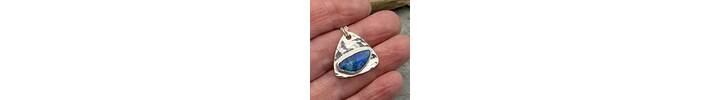 Blue Australian Opal pendant  3