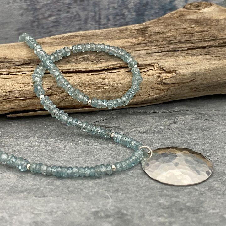 Blue crystal necklace 2