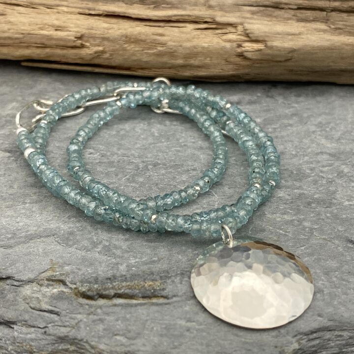 Blue crystal necklace