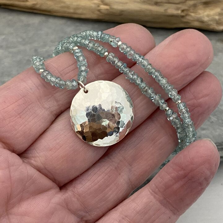 Blue crystal necklace 4