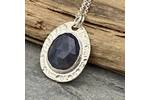 Dark blue sapphire pendant 3
