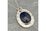Dark blue sapphire pendant 2