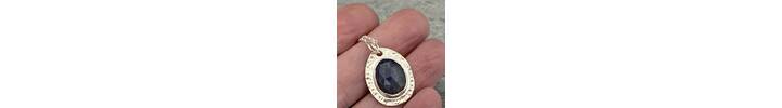 Dark blue sapphire pendant 5