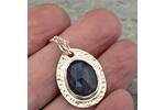 Dark blue sapphire pendant 5