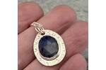 Dark blue sapphire pendant 6
