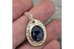 Dark blue sapphire pendant 7