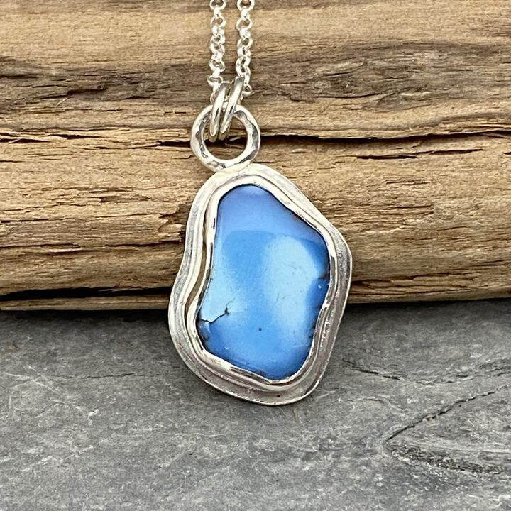 Rare blue turquoise pendant 2
