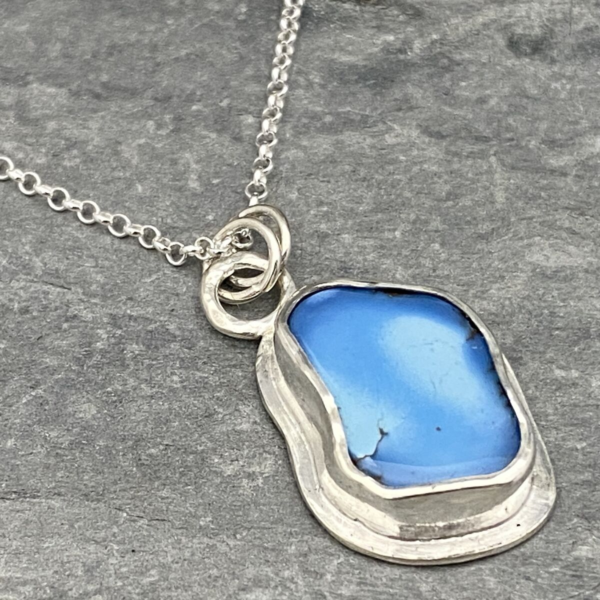 Rare blue turquoise pendant 3