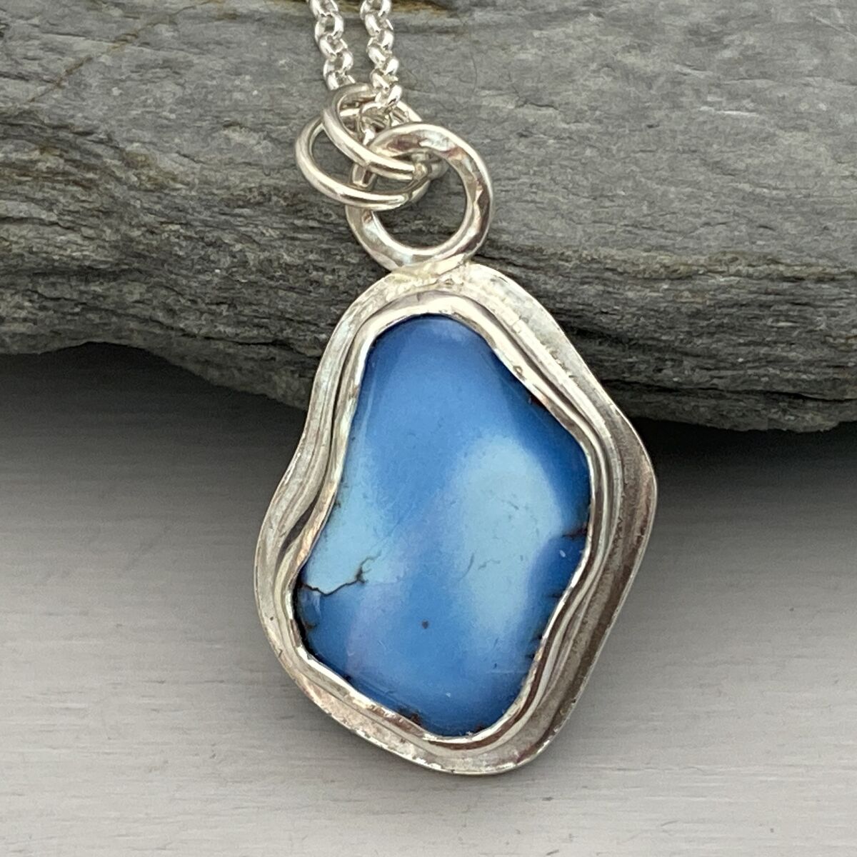 Rare blue turquoise pendant 4