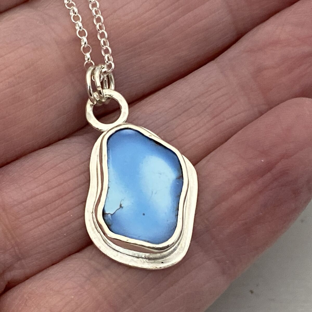 Rare blue turquoise pendant 5