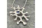 Sapphire coral shaped pendant 3