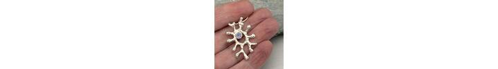 Sapphire coral shaped pendant 5