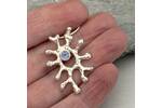 Sapphire coral shaped pendant 5