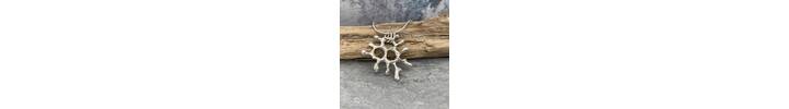 Silver coral like organic pendant 6
