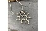 Silver coral like organic pendant 3