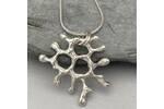 Silver coral like organic pendant