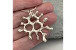 Silver coral like organic pendant 4