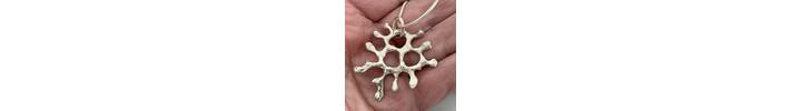 Silver coral like organic pendant 5