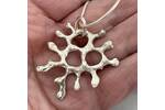 Silver coral like organic pendant 5