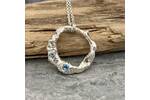 Organic silve and aquamarine necklace 3