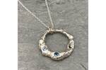 Organic silve and aquamarine necklace 2
