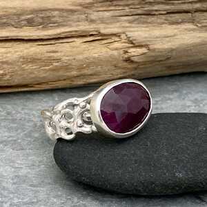 This is an image of a Ruby ring