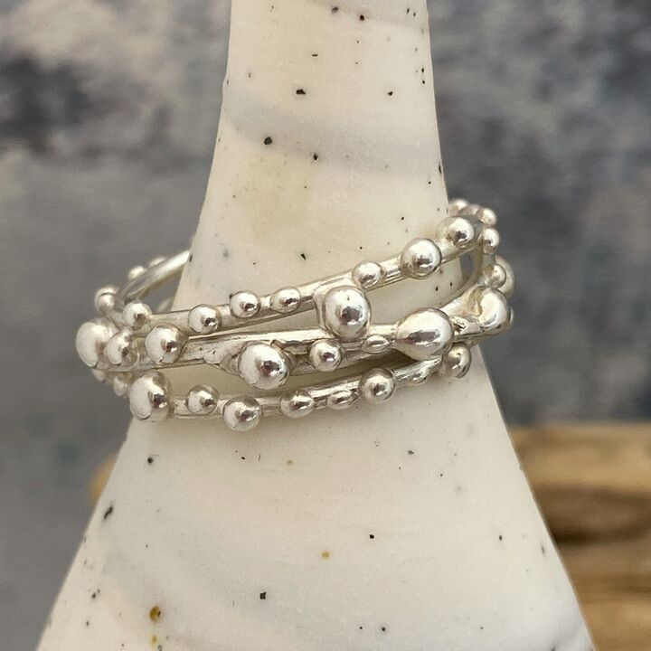 Silver wrap around ring
