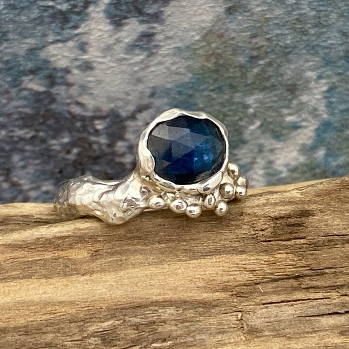 Teal gemstone ring 4