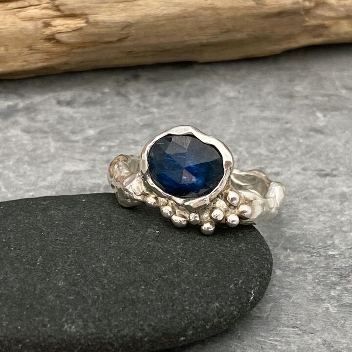 Teal gemstone ring 3