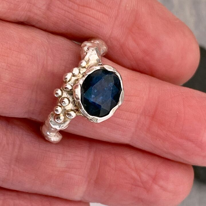 Teal gemstone ring 5