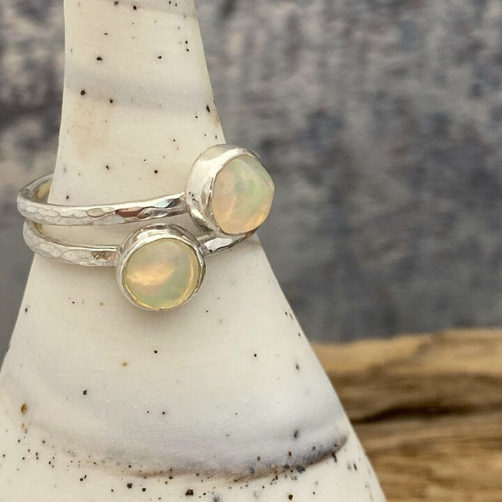 Double Opal ring 7