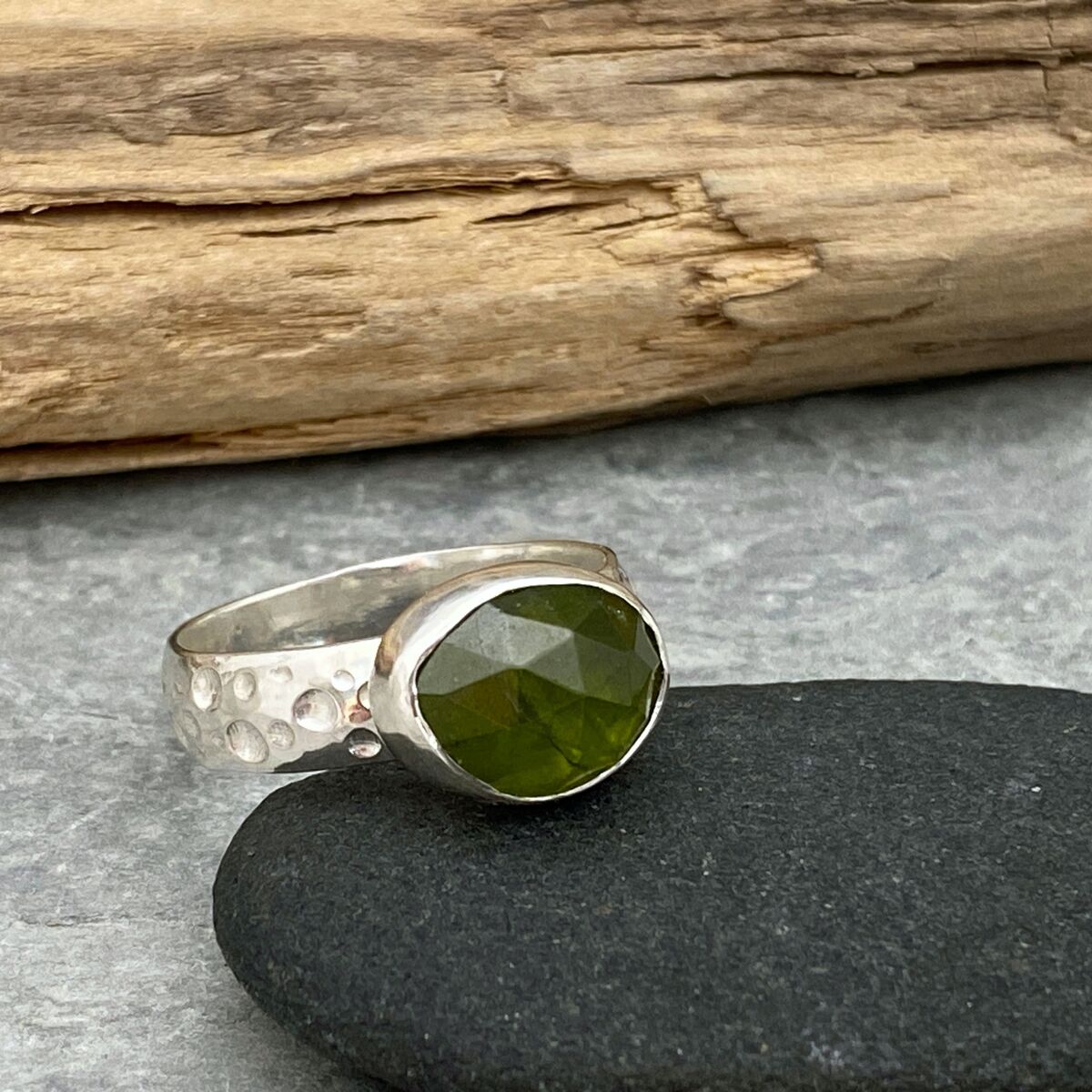 Vesuvianite ring 2