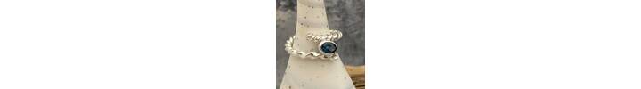Twisted silver topaz ring 4