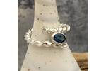 Twisted silver topaz ring 4