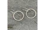 Round silver dangle earrings 3