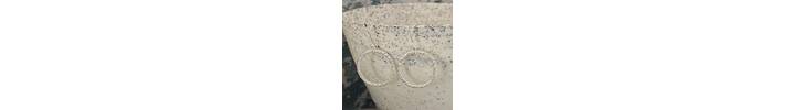Round silver dangle earrings 