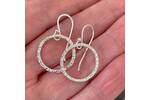 Round silver dangle earrings 2