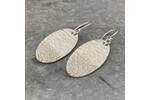 Sand and sea textured oval drop earrings 4