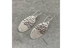 Sand and sea textured oval drop earrings 2