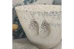 Sand and sea textured oval drop earrings