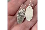Sand and sea textured oval drop earrings 3