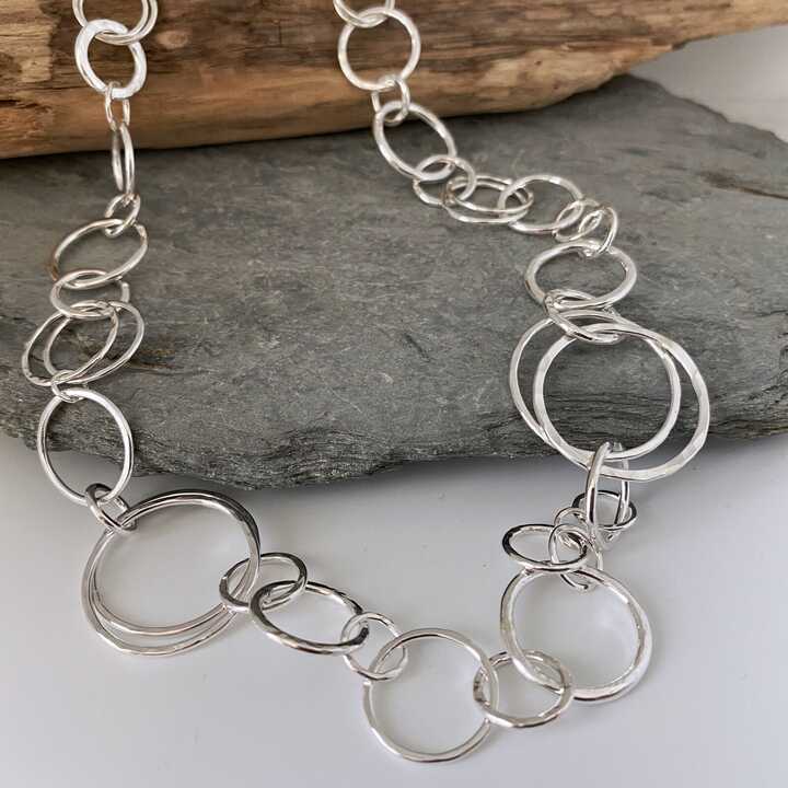 Solid silver chain necklace Shop SilverRipples Jewellery Handmade Silver Jewellery
