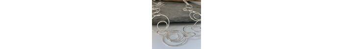 Unique silver chain necklace