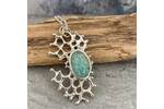 Amazonite stone in an organic sea inspired setting 2