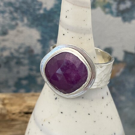 Purple Sapphire statement ring