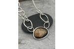 Brown sapphire necklace