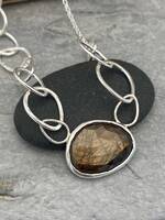 Brown sapphire necklace