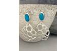 Turquoise and silver bold earrings 5