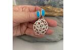 Turquoise and silver bold earrings 4