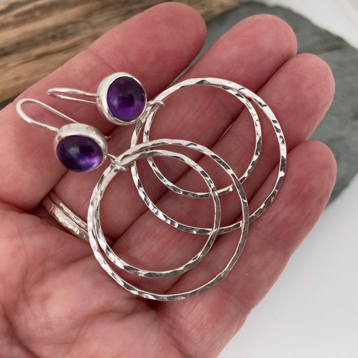 Amethyst earrings 2